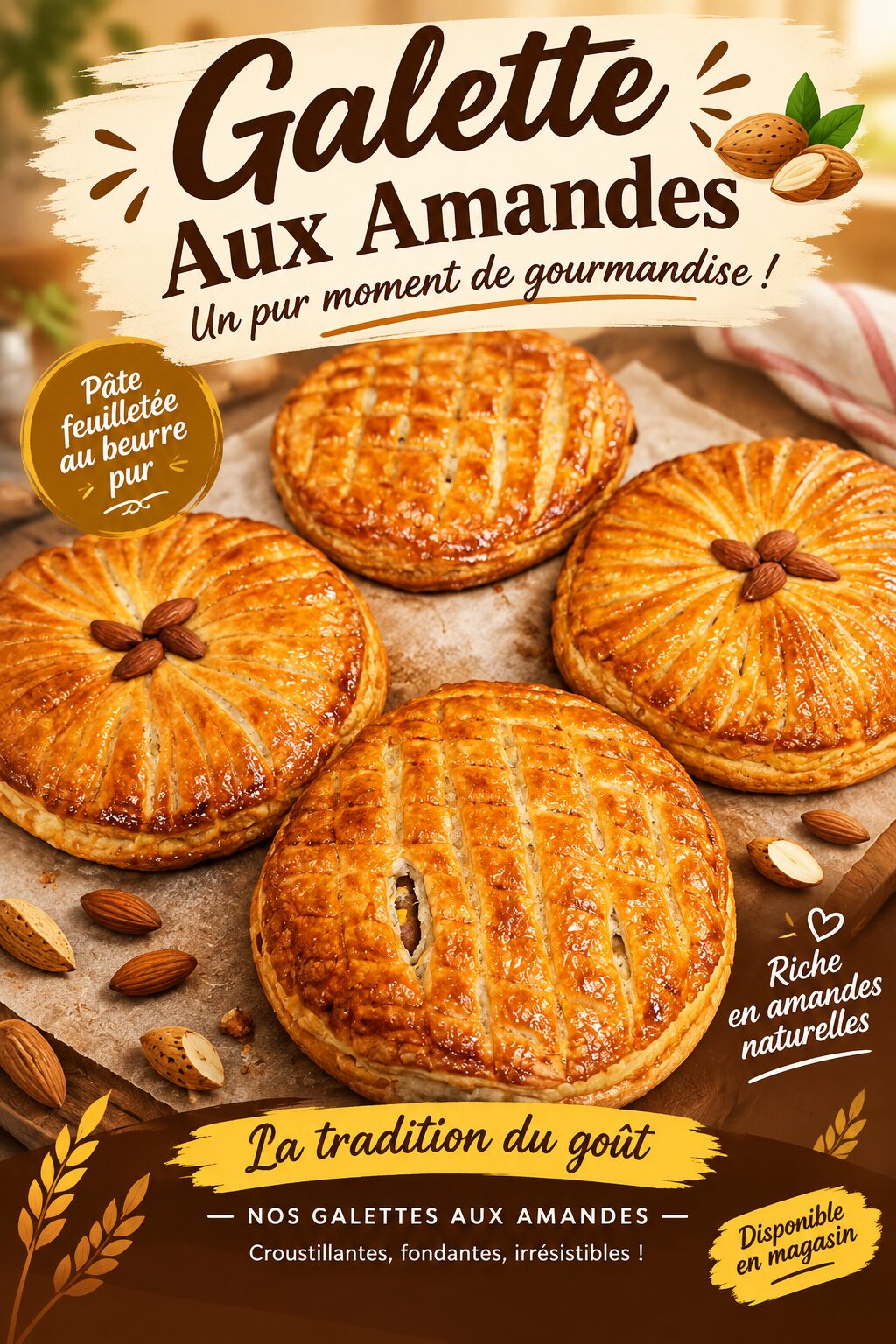 Galette aux amandes, La Boulangerie De Lhou