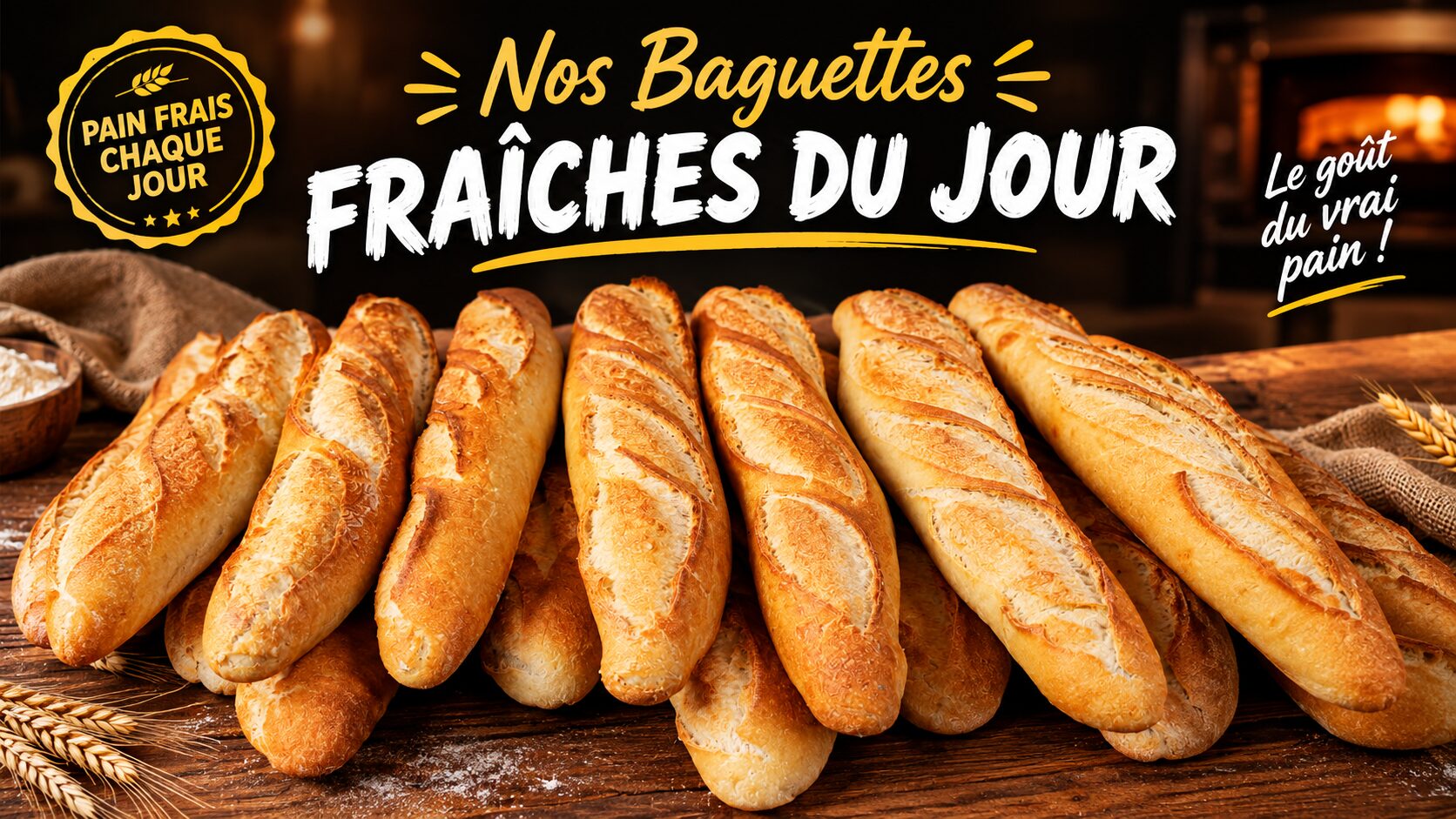 Baguettes fraîches du jour, La Boulangerie De Lhou