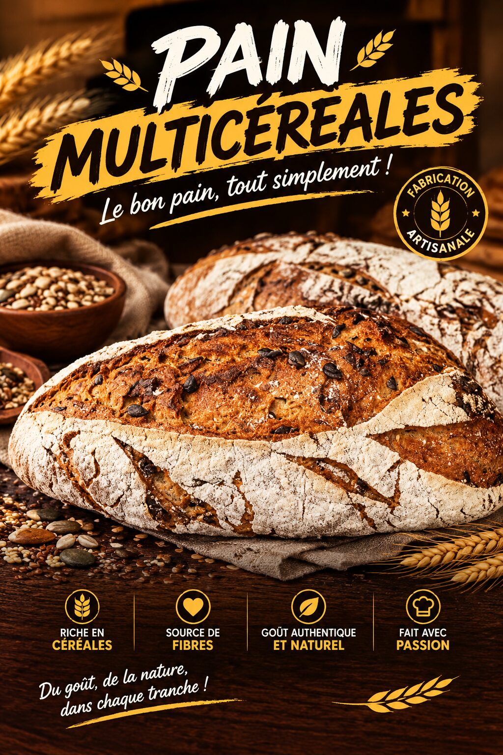 Pain multicéréales, La Boulangerie De Lhou
