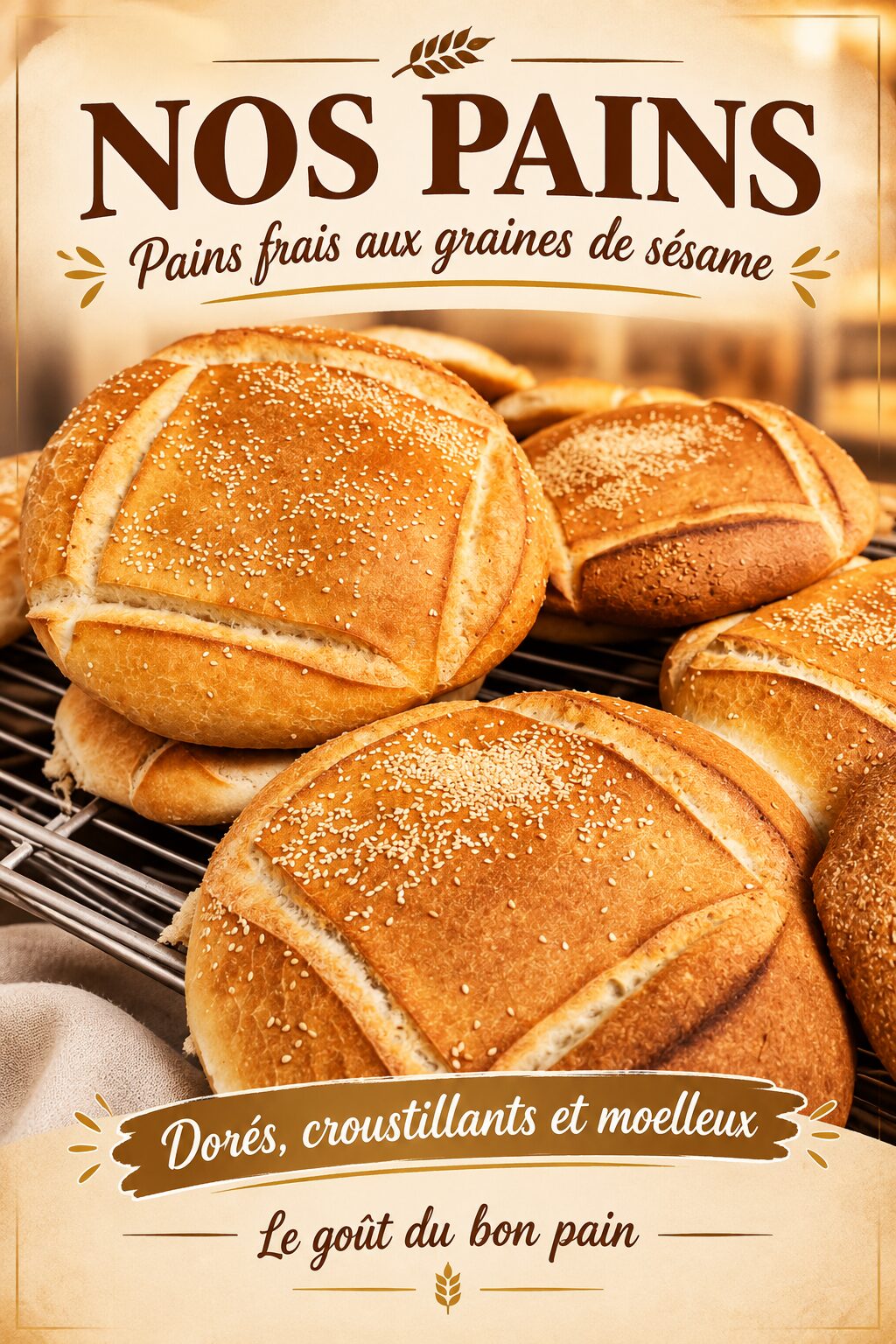 Pains aux graines de sésame, La Boulangerie De Lhou
