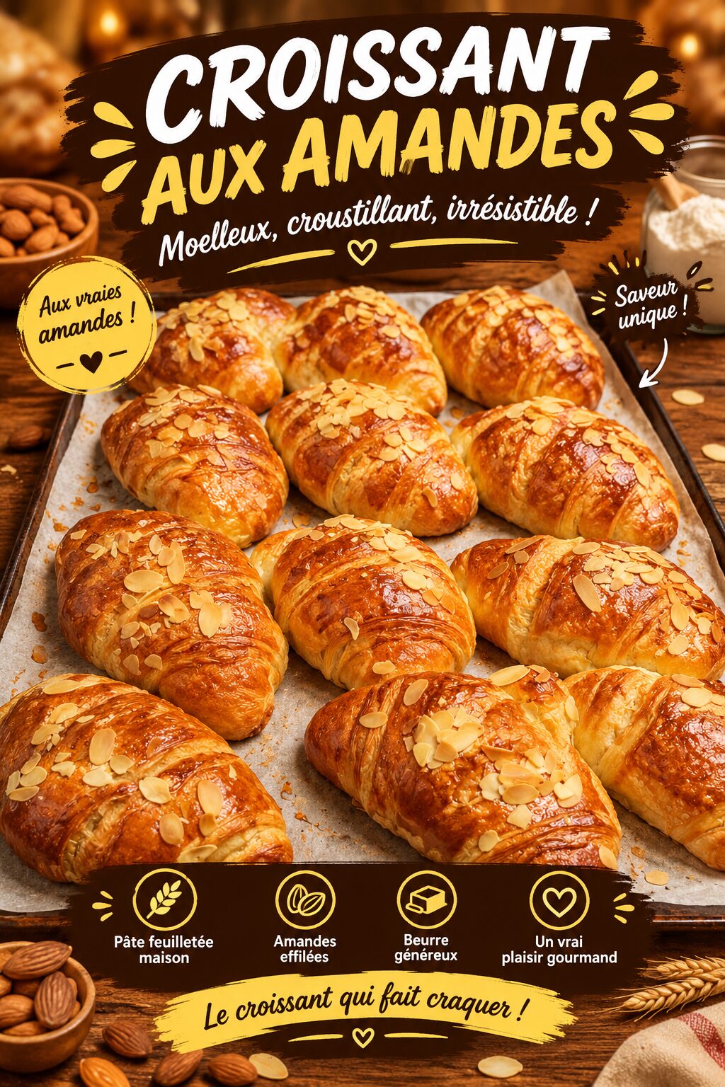 Croissant aux amandes, La Boulangerie De Lhou