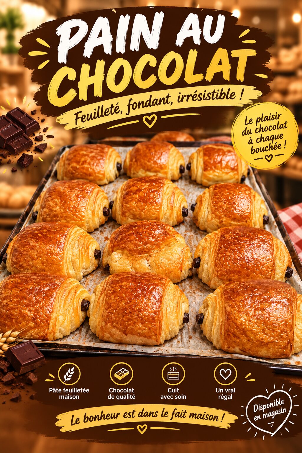 Pain au chocolat, La Boulangerie De Lhou